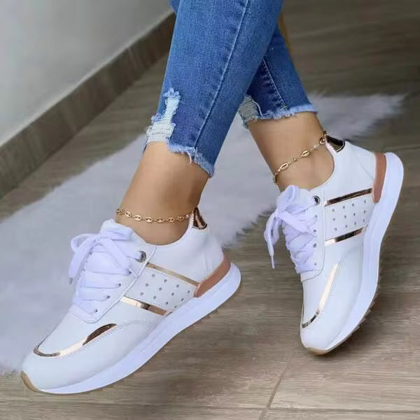 Women's Platform Walking Shoes Pain Relief Casual Work Shoe Non Slip Wedge Tennis Sneakers